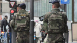Troops on the streets of Paris in May 2016
