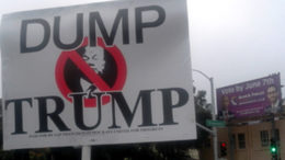 Dump Trump placard